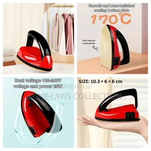 Compact Mini Iron (Model v-8), a Palm-Sized Portable Travel Iron.