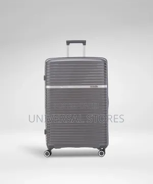Good Partner (Goodpatner) Grey/Black Rubber-Plastic Travel Suitcase.