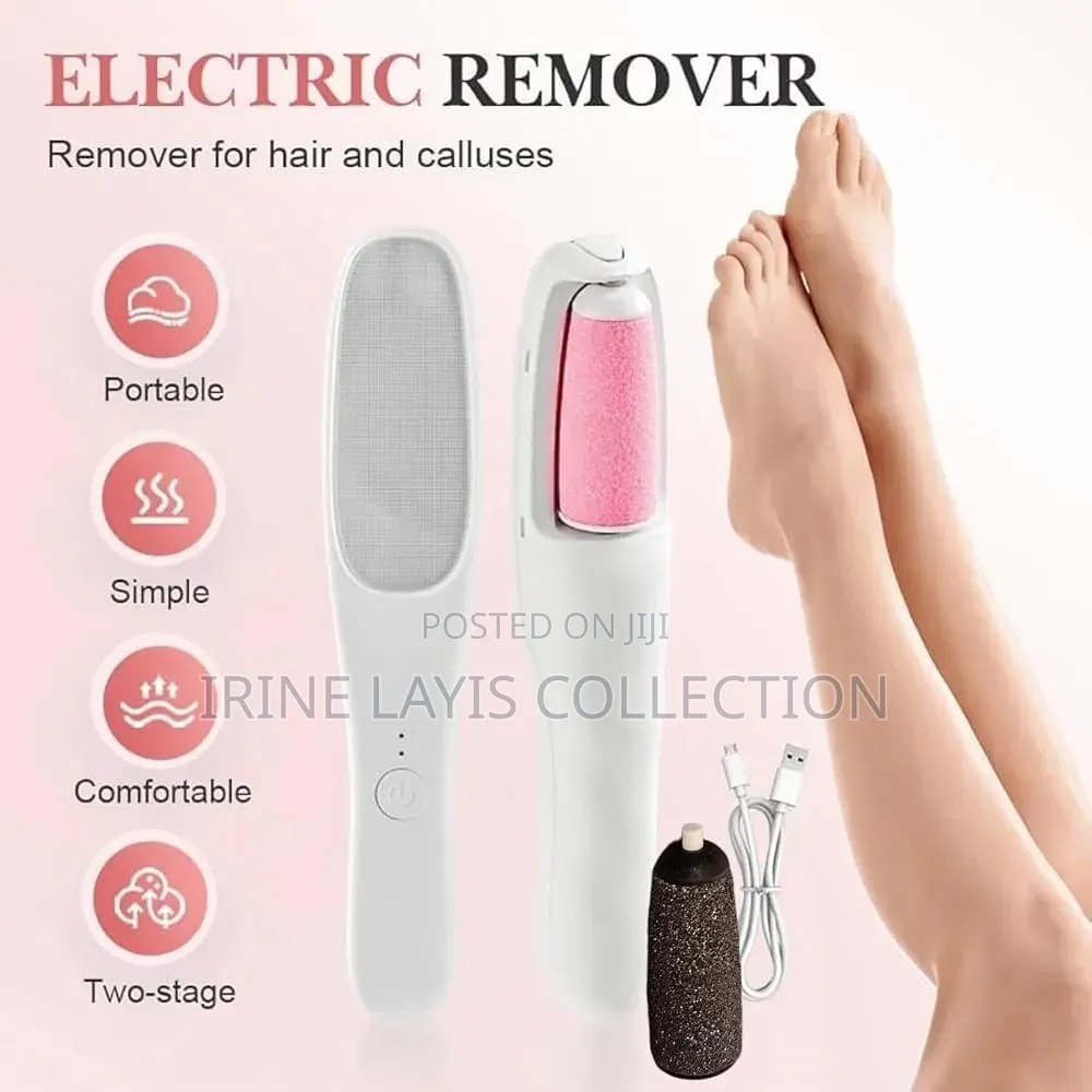 2-in-1 Electric Foot File and Callus Remover (Model GY-606) in Pink