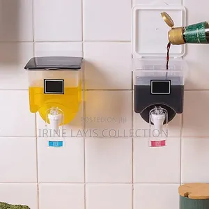 Wall Mounted Oil Sauce Vinegar Seasoning Storage Bottle Dispenser.
