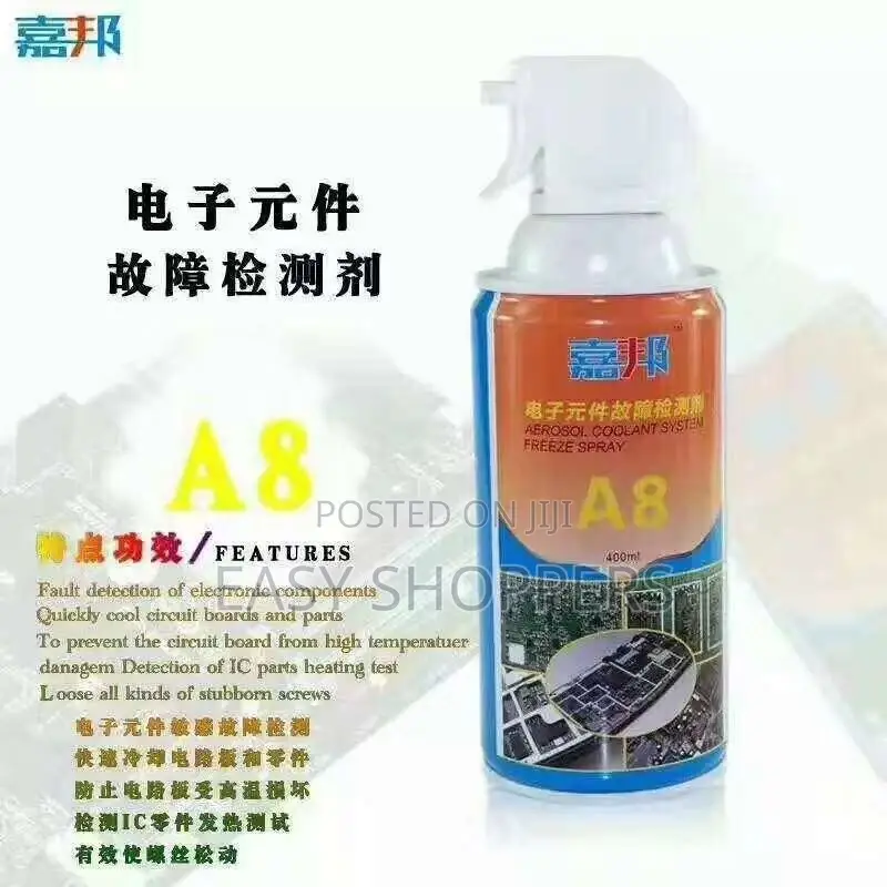A8 Aerosol Coolant Freeze Spray 400ml Circuit Boards Mobile Phones