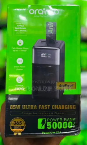 Oraimo PowerJet 501 50,000mAh 85W Ultra-Fast Charging Power Bank.
