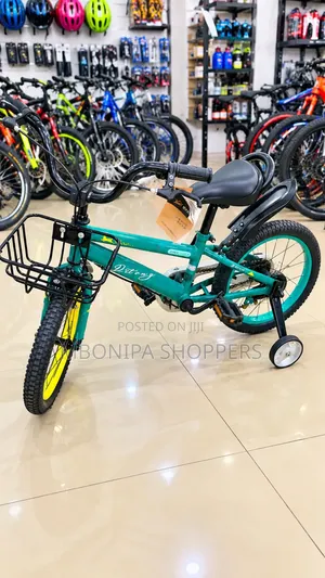 Kids Bicycle With Training Wheels, Front Basket & Safety Features