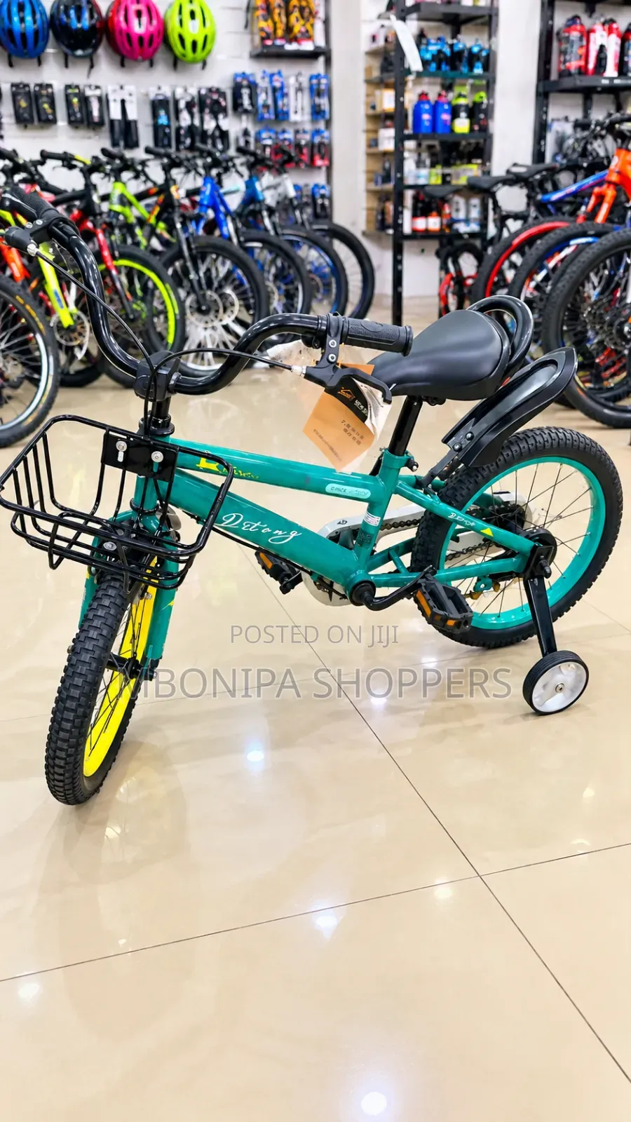 Kids Bicycle With Training Wheels, Front Basket & Safety Features