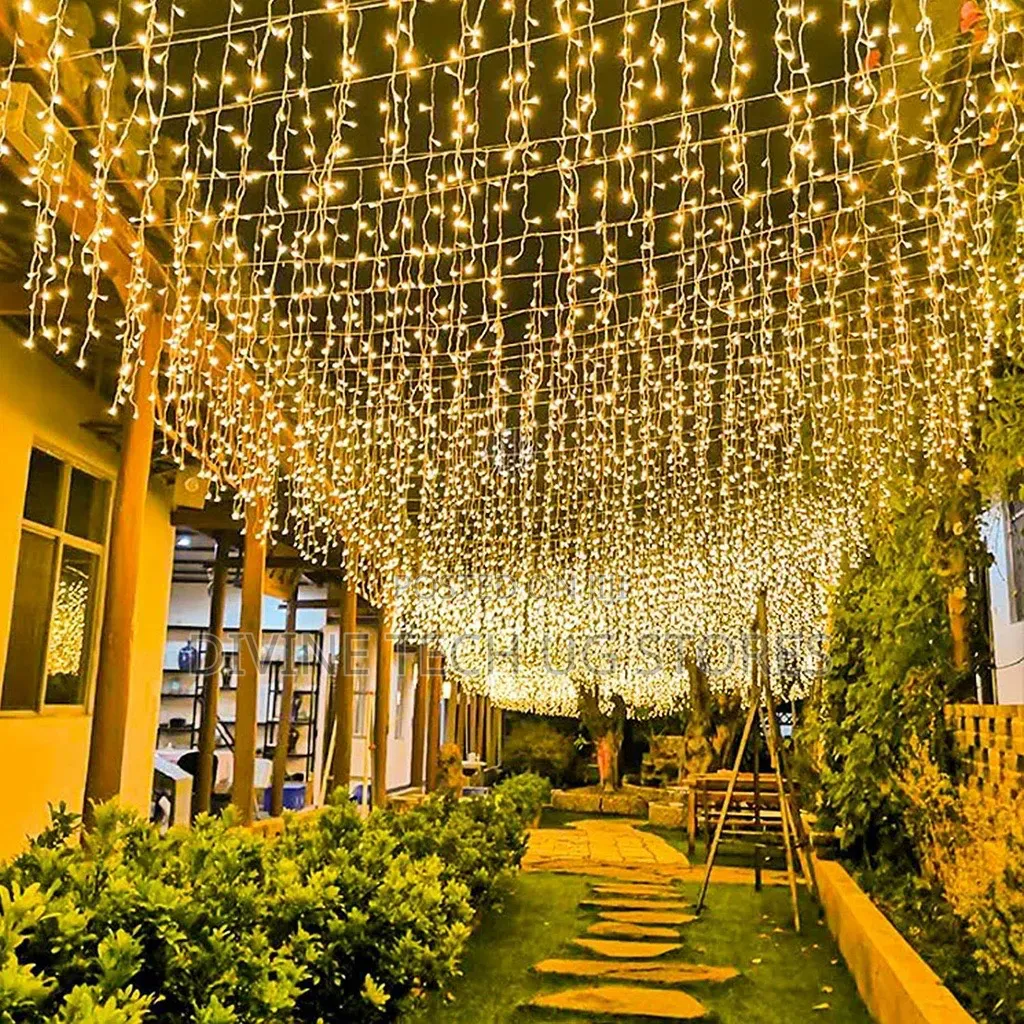 3x3m Curtain Christmas Lights, Indoor and Outdoor Waterfall Lights