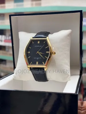 Geometric Barrel-Shaped Dial Watch