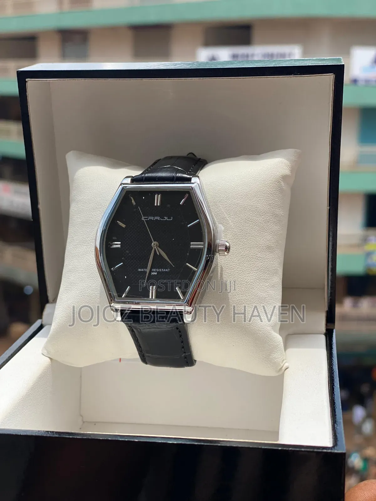 Geometric Barrel-Shaped Dial Watch