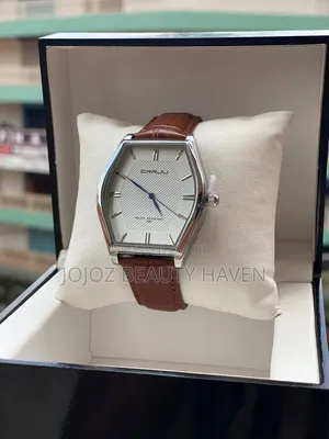 Geometric Barrel-Shaped Dial Watch