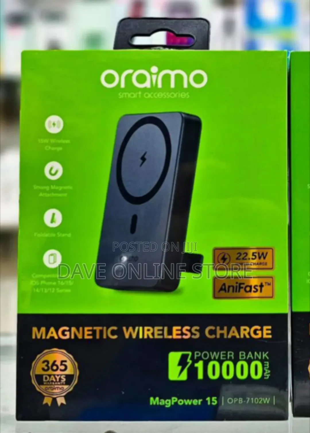 Oraimo MagPower 10000mAh
White/Gold
Black
