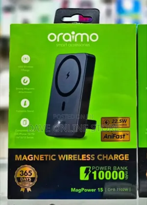Oraimo MagPower 10000mAh
White/Gold
Black