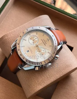 Omega Brown Leather Watch