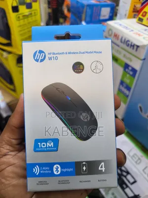HP W10 DualBluetooth &Wireless Rechargeable Mouse With RGB Lighting