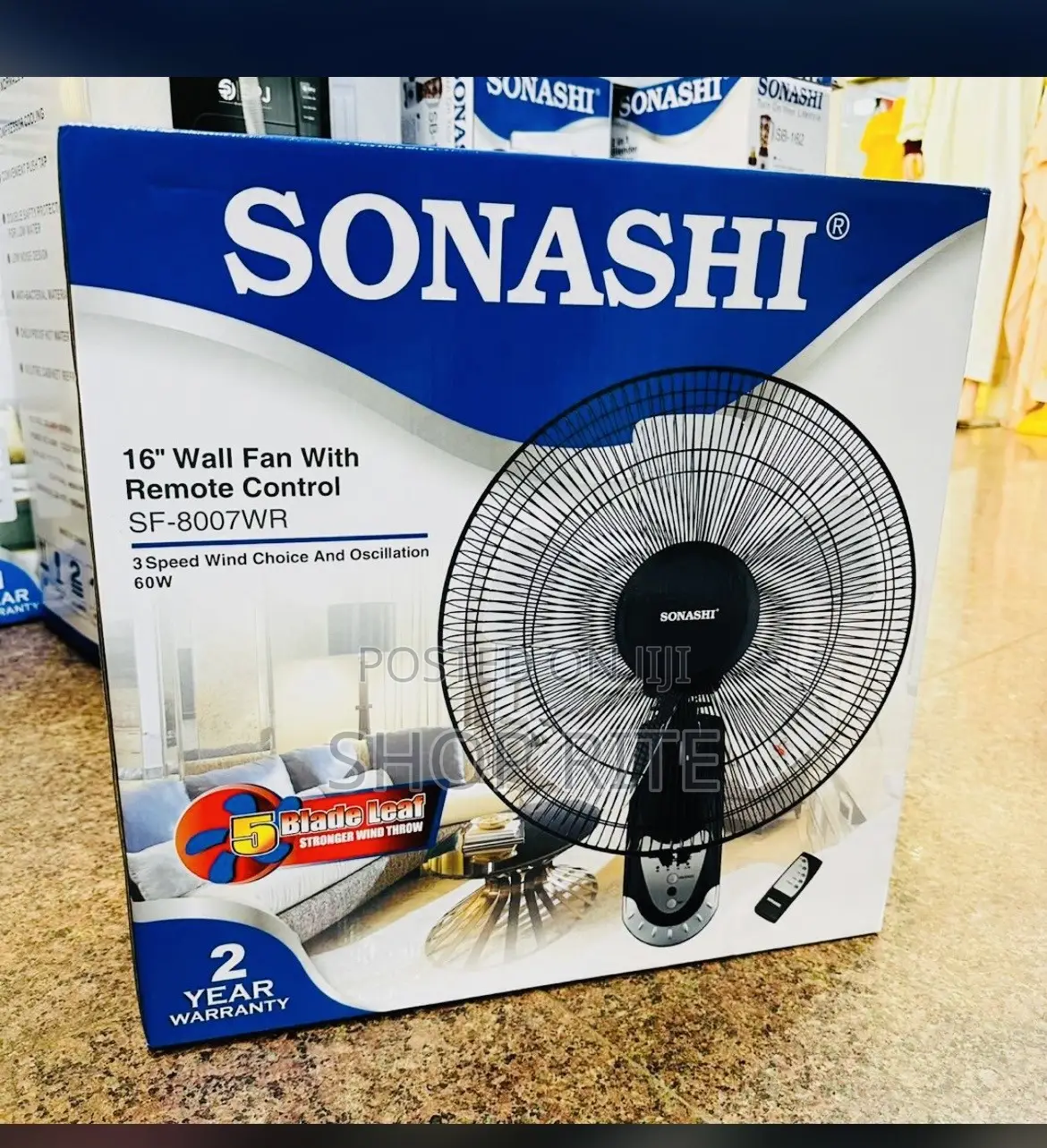SONASHI 16 Inches Wall Fan With Remote