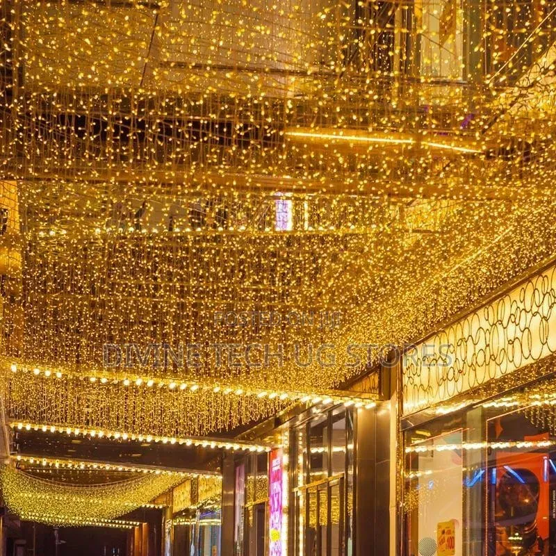 String Waterfall Lights, Outdoor Curtain Lights -3m Long by 0.2m Drop