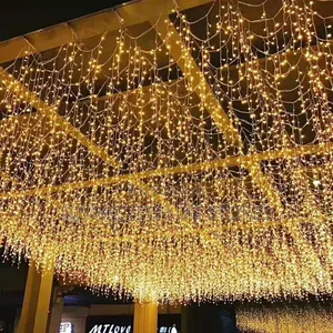 String Waterfall Lights, Outdoor Curtain Lights -3m Long by 0.2m Drop