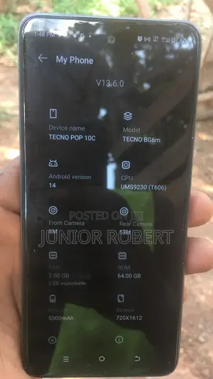 Tecno Pop 10C 64 GB Gray