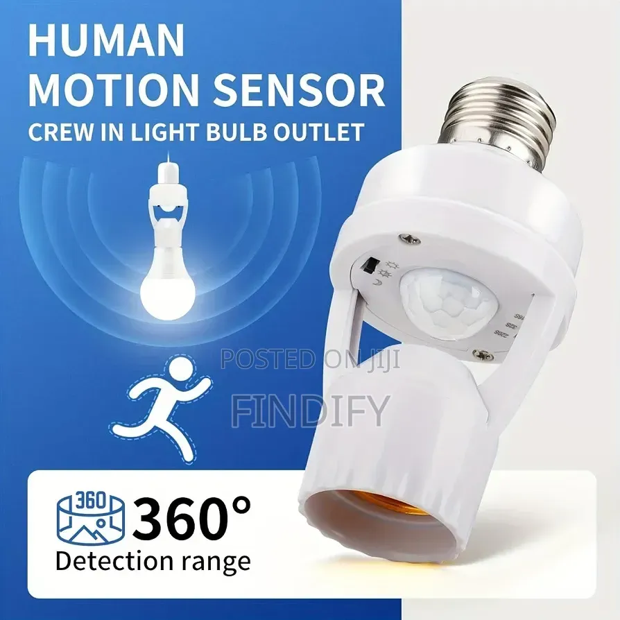 PIR Sensor Lamp Holder Socket, Automatic Light Fixture