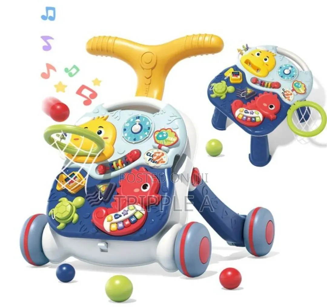 Foldable Musical Walker With Recreational Toy Bar.