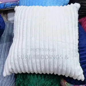 White Striped Cushion