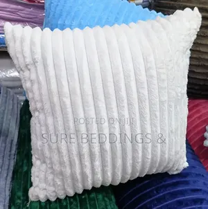 White Striped Cushion