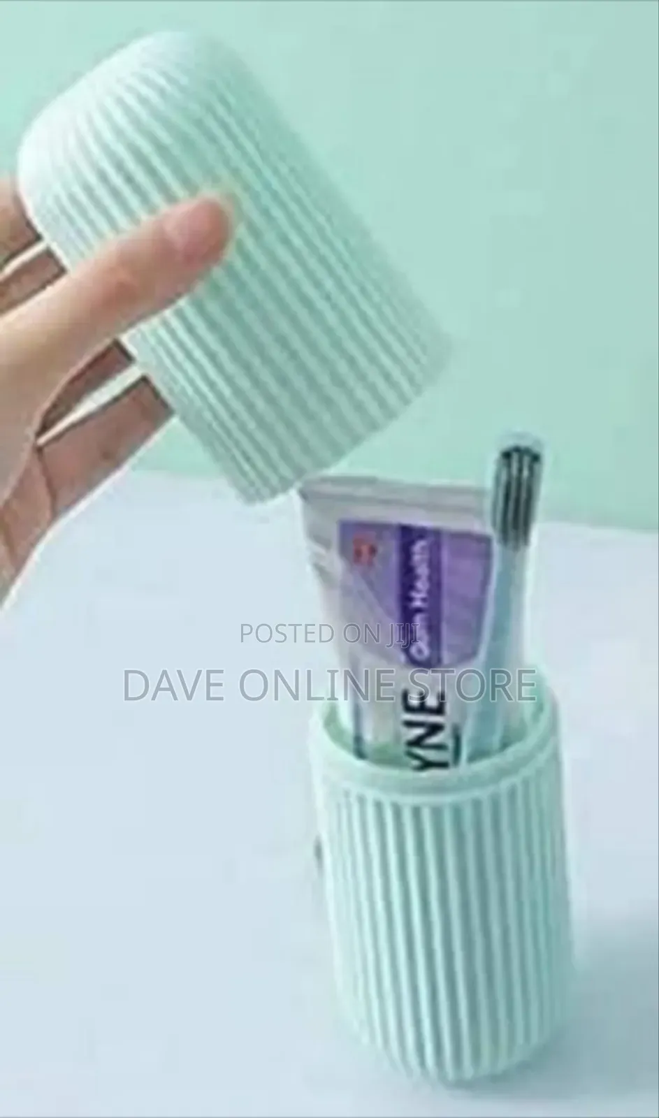 Portable Capsule Travel Toothbrush and Toothpaste Case