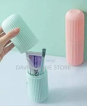 Portable Capsule Travel Toothbrush and Toothpaste Case