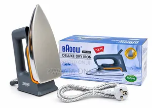 BAOOW Deluxe 1000W Electric Dry Iron YPF-2007 With Non-Stick Soleplate