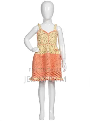 KUZAJ Peach Sorbet Dress for Children-Hand Made