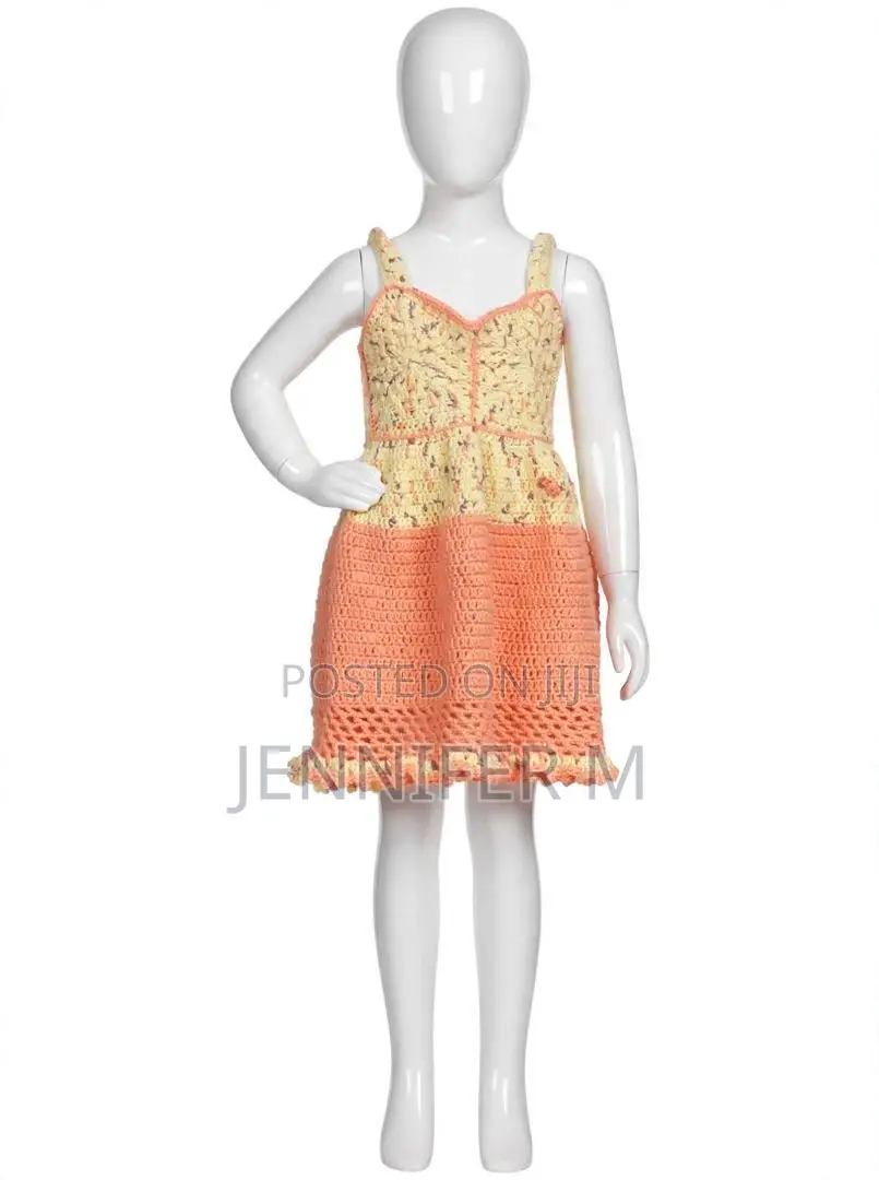 KUZAJ Peach Sorbet Dress for Children-Hand Made