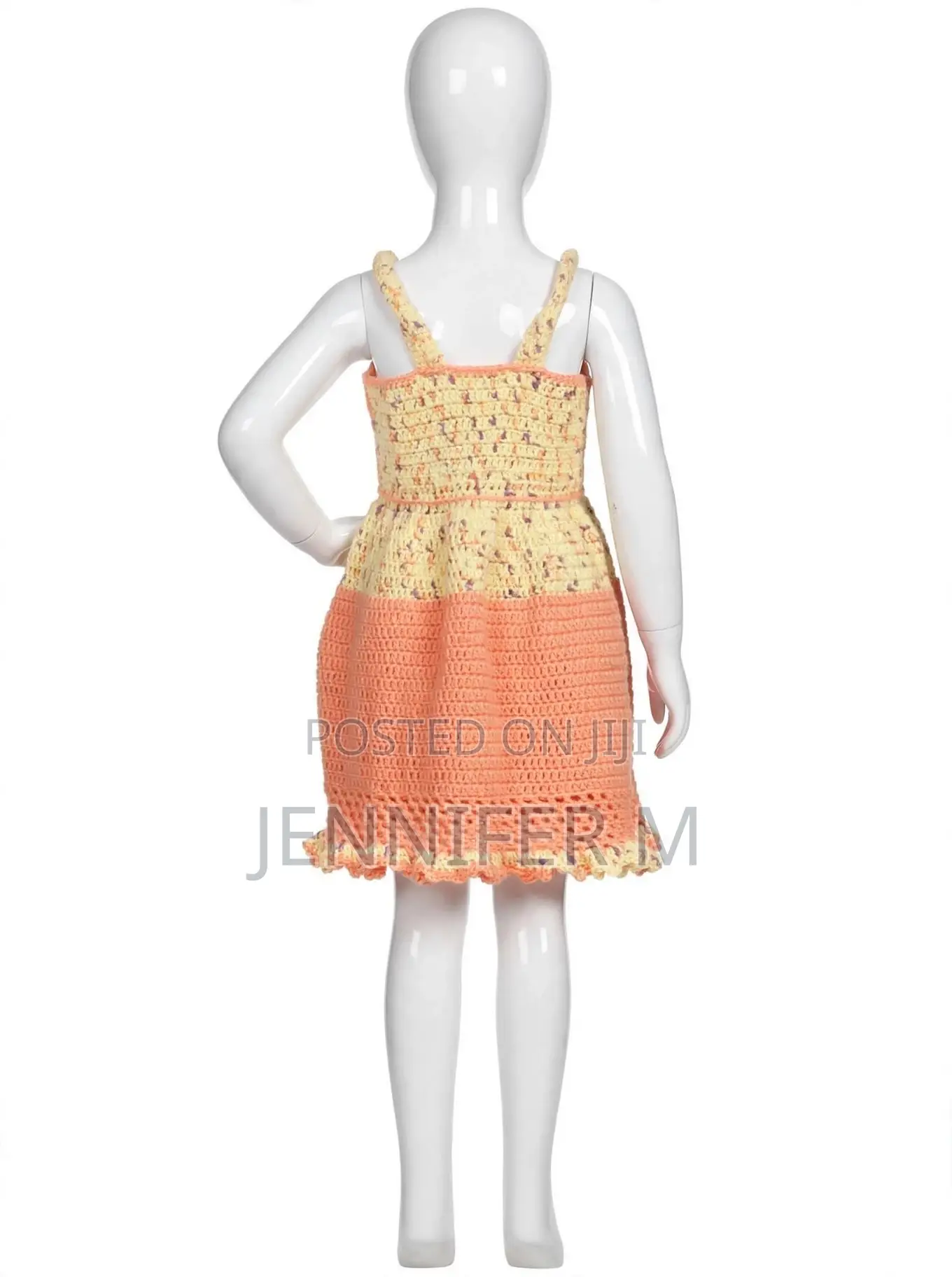 KUZAJ Peach Sorbet Dress for Children-Hand Made