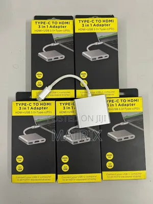 USB Type-C to HDTV 3-in-1 Adapter Hub With an HDMI Port 4K Resolution