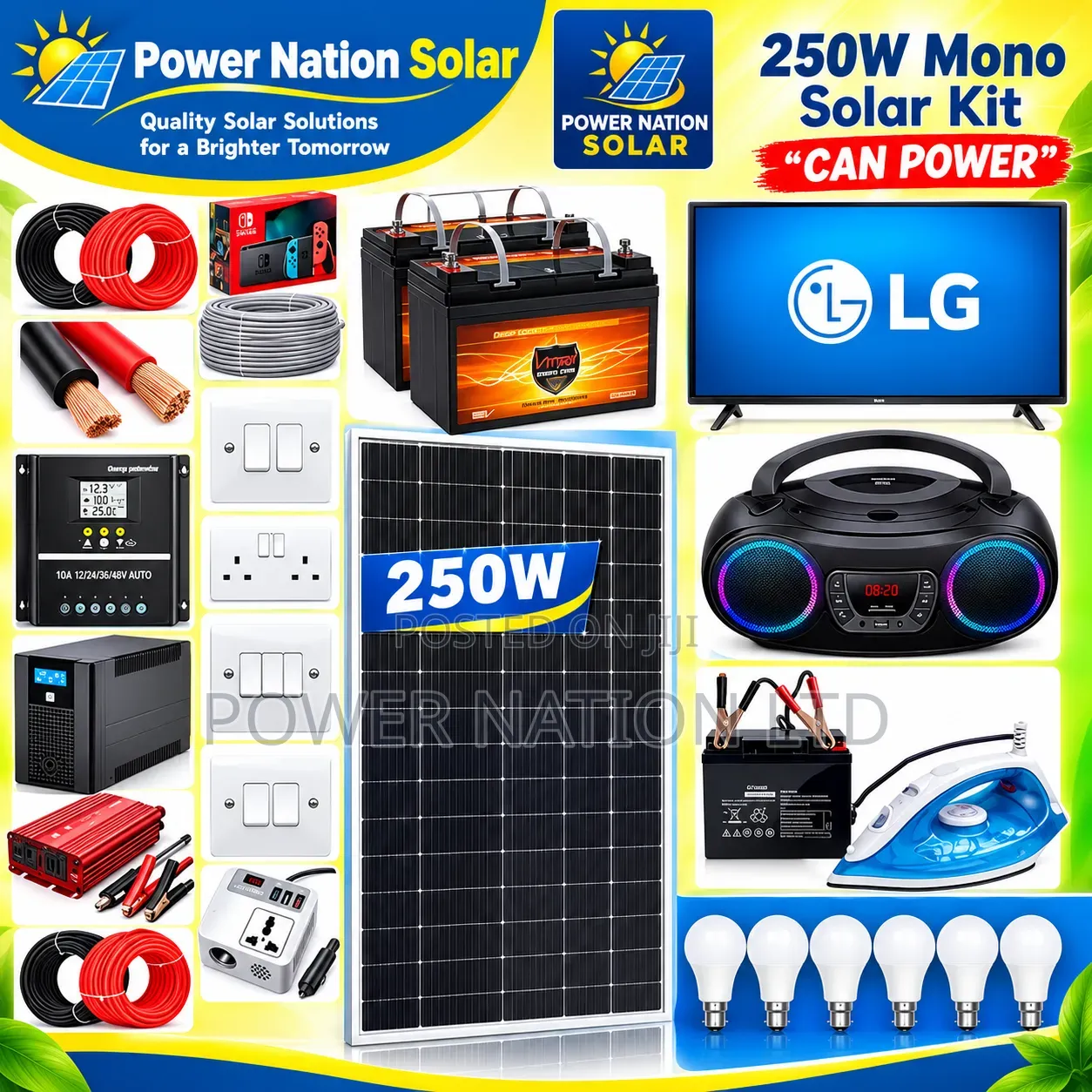 250w Massive Clean Energy Solar System Full Kit