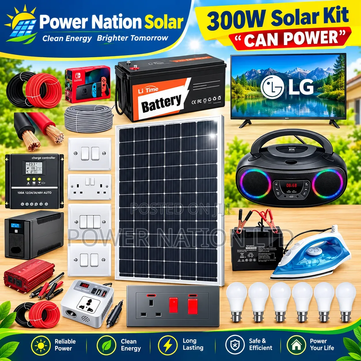 300w Massive Clean Energy Solar System Full Kit