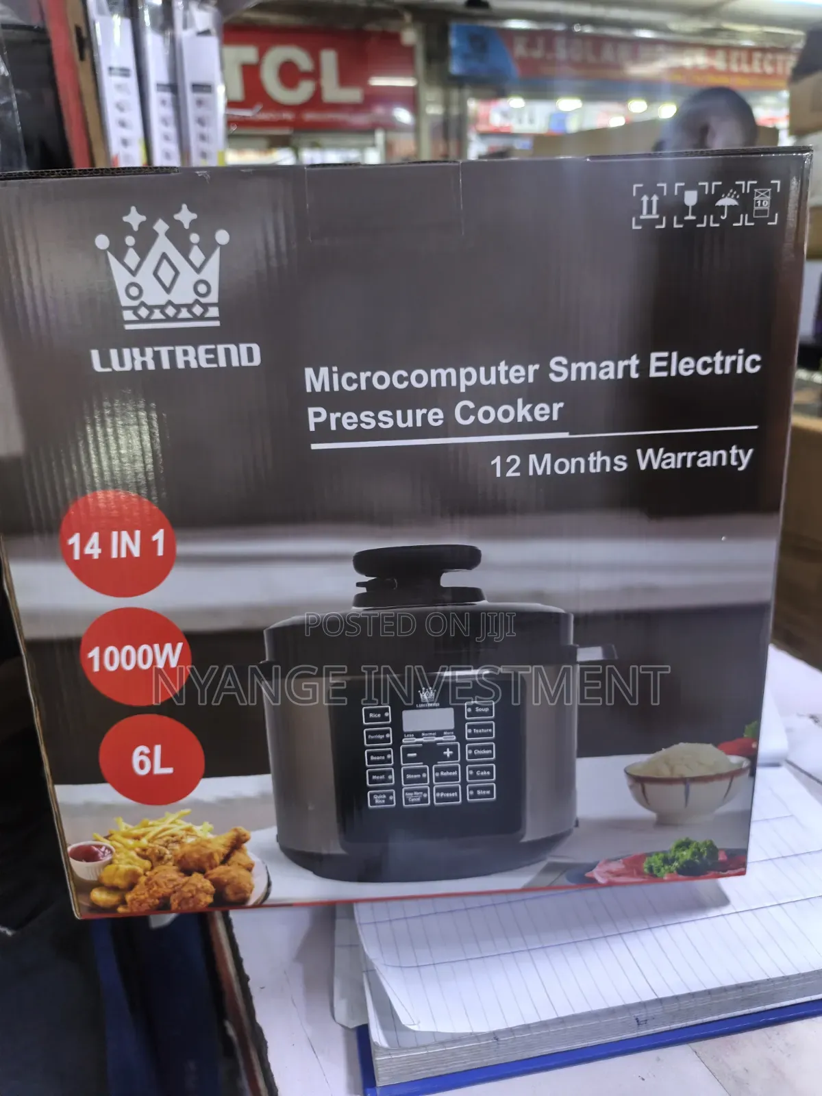 Luxtrend 14-in-1 Microcomputer Smart Electric Pressure Cooker 6litres