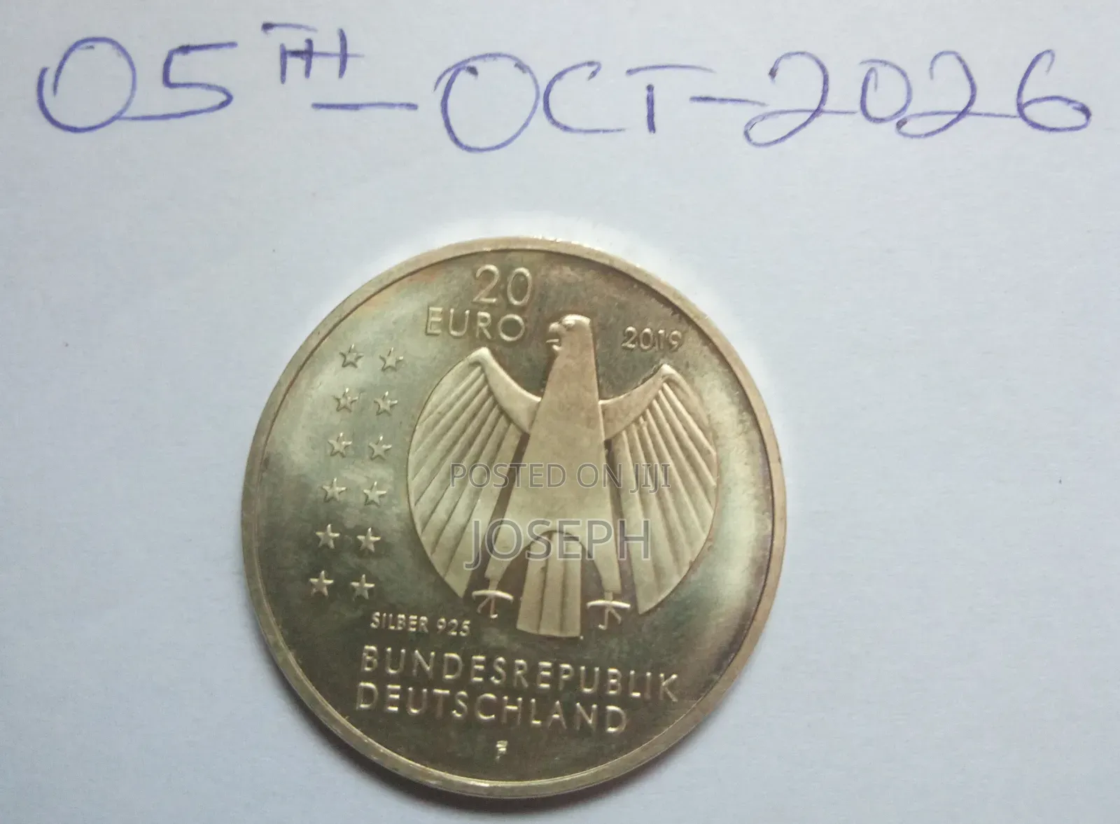 2019 Silver 20 Euro Medal- 250th Birthday for Alexander Von Humboldt