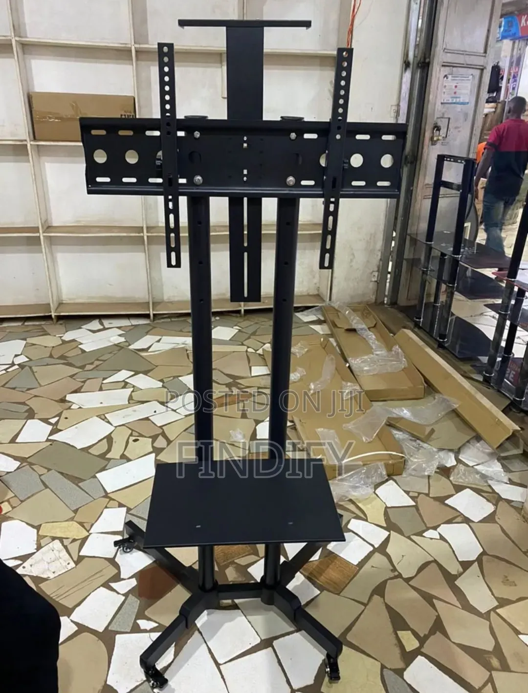 Mobile TV Mounts 32"-75" Convenient Height Adjustment