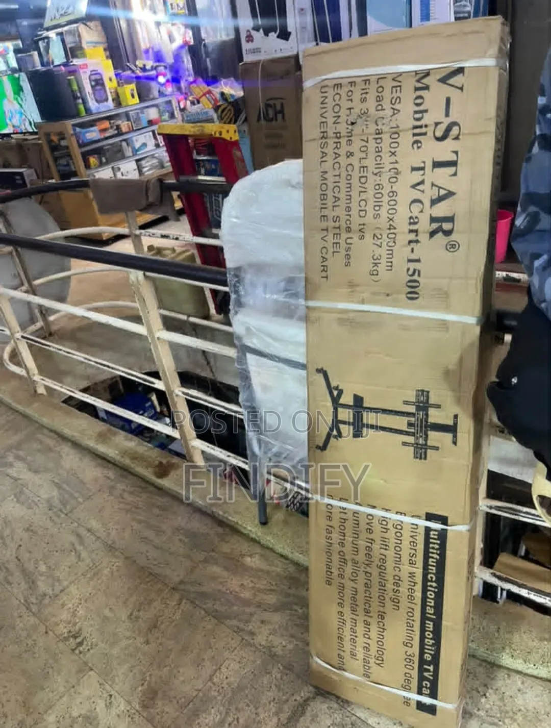 Mobile TV Mounts 32"-75" Convenient Height Adjustment
