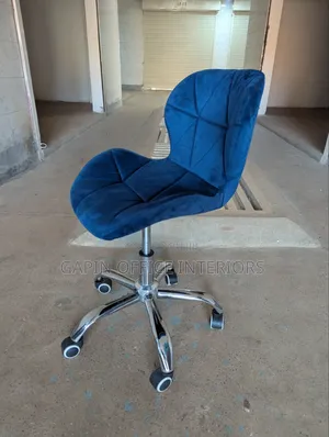 Brand New Fabric Blue Stool, Adjustable and Movable