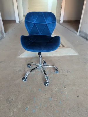 Brand New Fabric Blue Stool, Adjustable and Movable