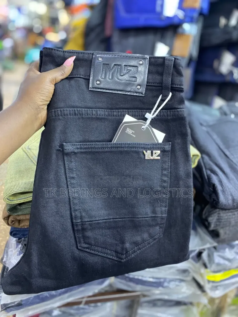 Men Black Stretch Jeans