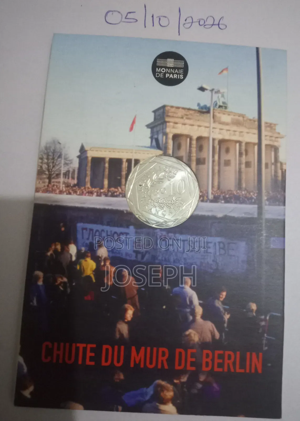 2019 Silver 10 Euro- 30 Years Fall of Berline Wall + Box for the Medal