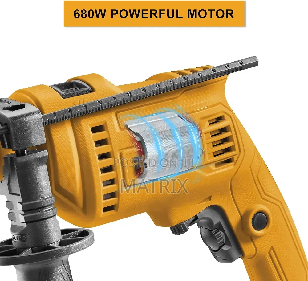 INGCO Impact Drill Set, 680W | 0-3000rpm Drill Machine