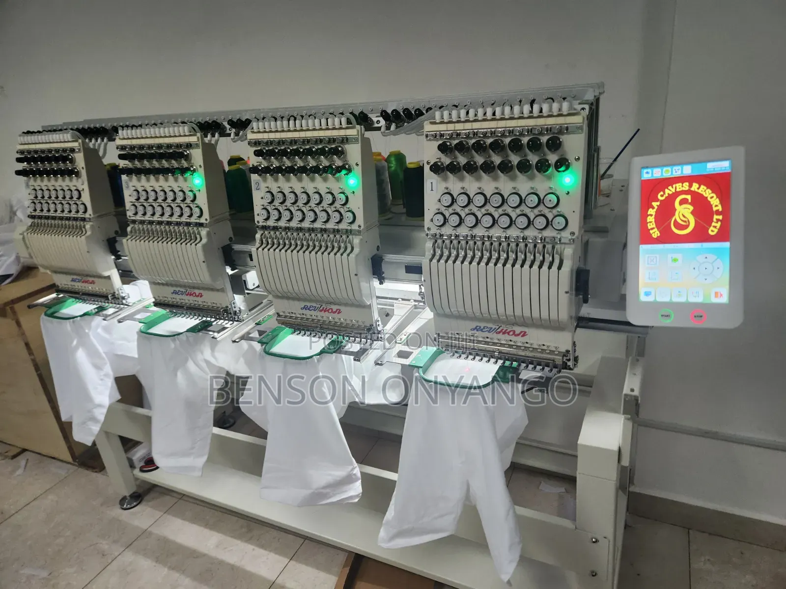 4-Head, 15 Needled Embroidery Machine