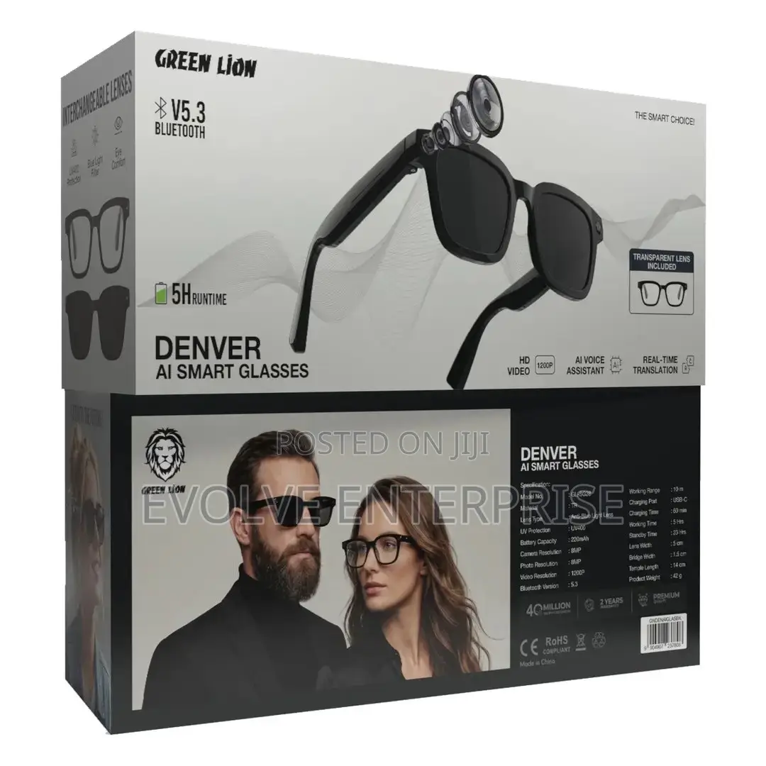Green Lion Denver AI Camera Smart Glasses