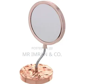 Rose Gold Double-Sided Magnifying Tabletop Vanity Mirror