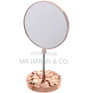 Rose Gold Double-Sided Magnifying Tabletop Vanity Mirror