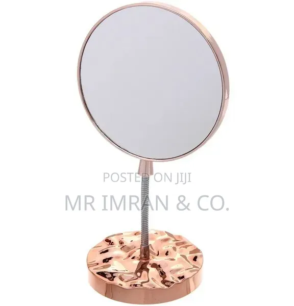 Rose Gold Double-Sided Magnifying Tabletop Vanity Mirror