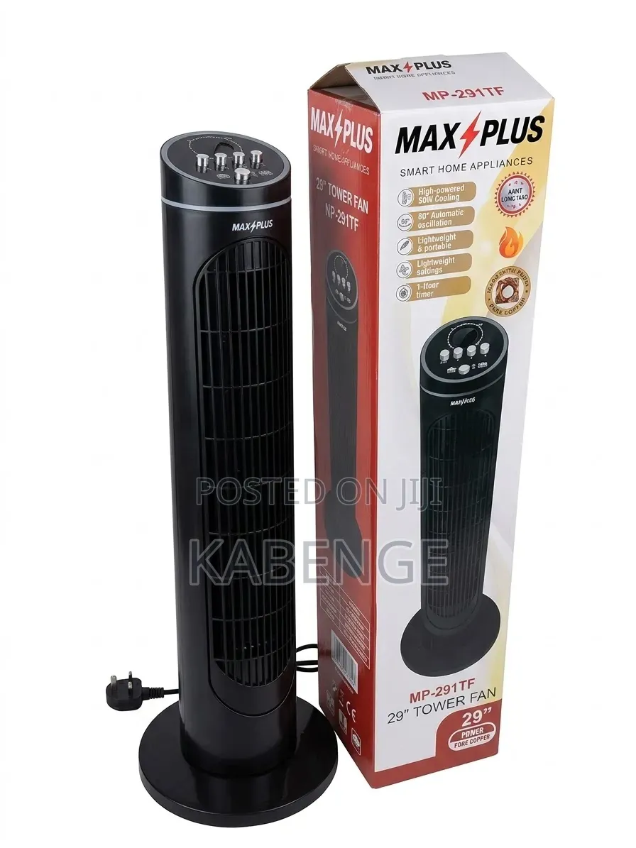 MAX PLUS MP-291TF 29-Inch Digital Oscillating Tower Fan With Timer