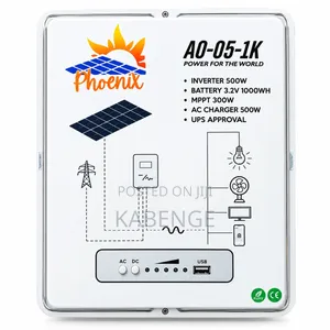 Phoenix AO-05-1K 500W Portable Solar Inve With1000Wh Battery & MPPT