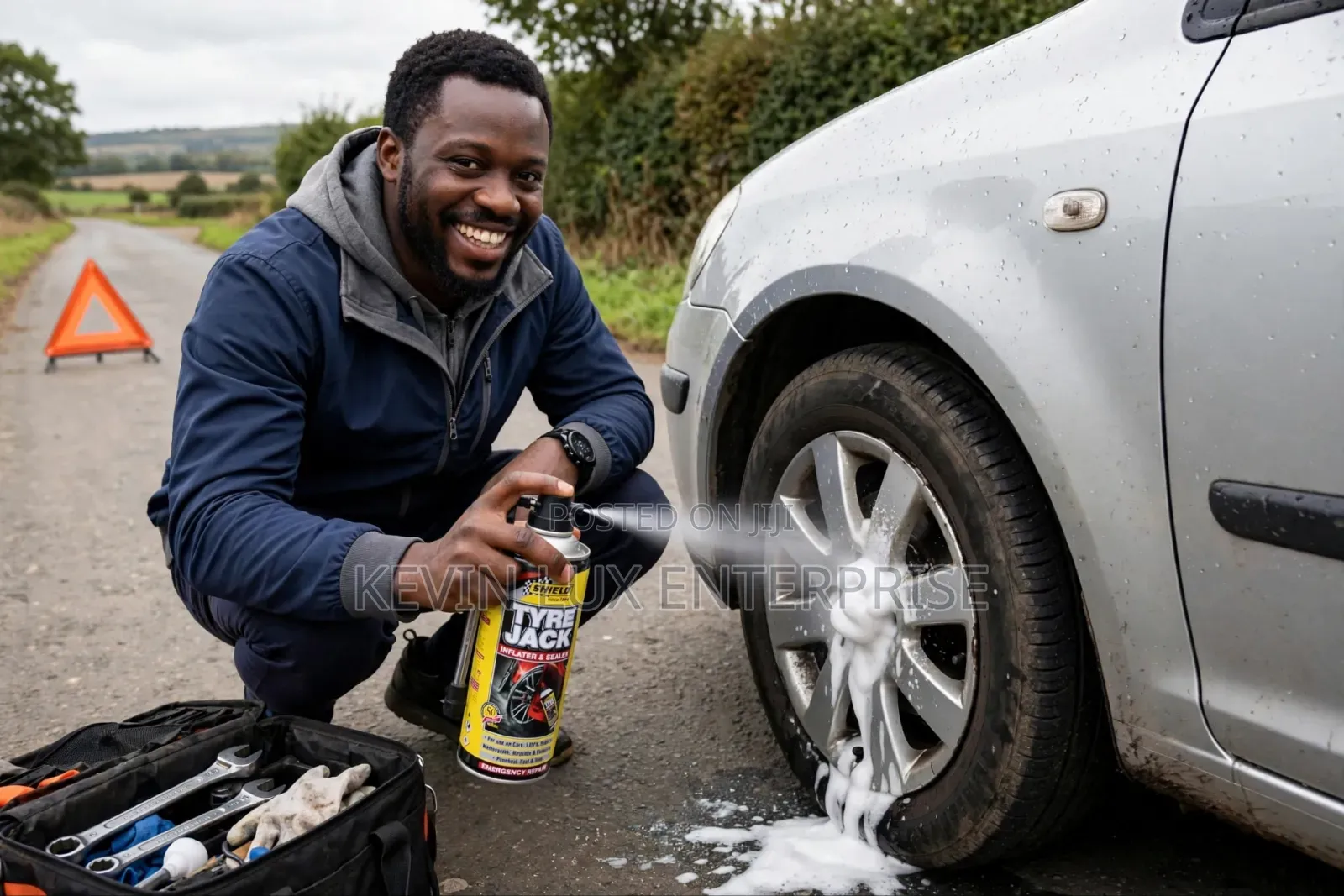 Tyre Jack Inflator and Sealer